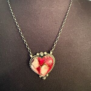 Native American Dahlia Rose Pendant with Sterling Chain. 😻